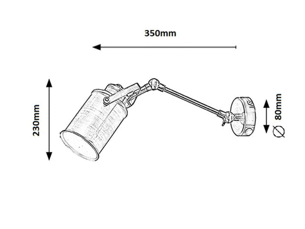 RabaLux Lampada da parete Peter 5987 Ottone