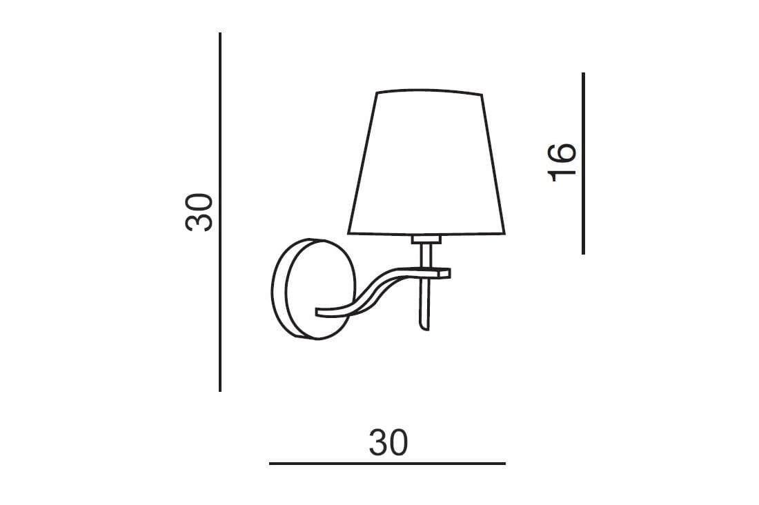 Azzarddo Lampada da parete Princessa AZ0723 Beige