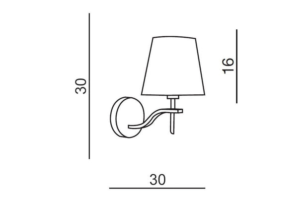 Azzarddo Lampada da parete Princessa AZ0723 Beige