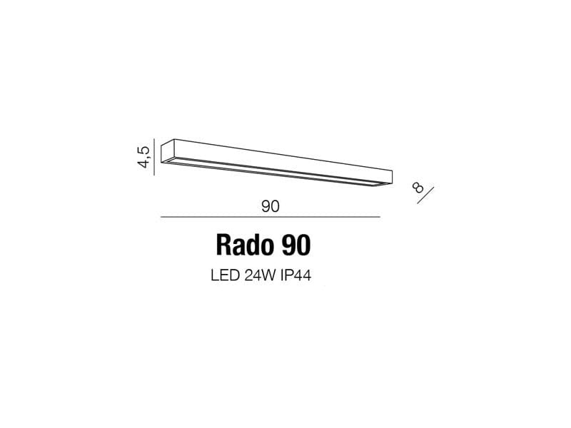 Azzarddo Lampada da parete Rado 90 AZ2080 Cromo
