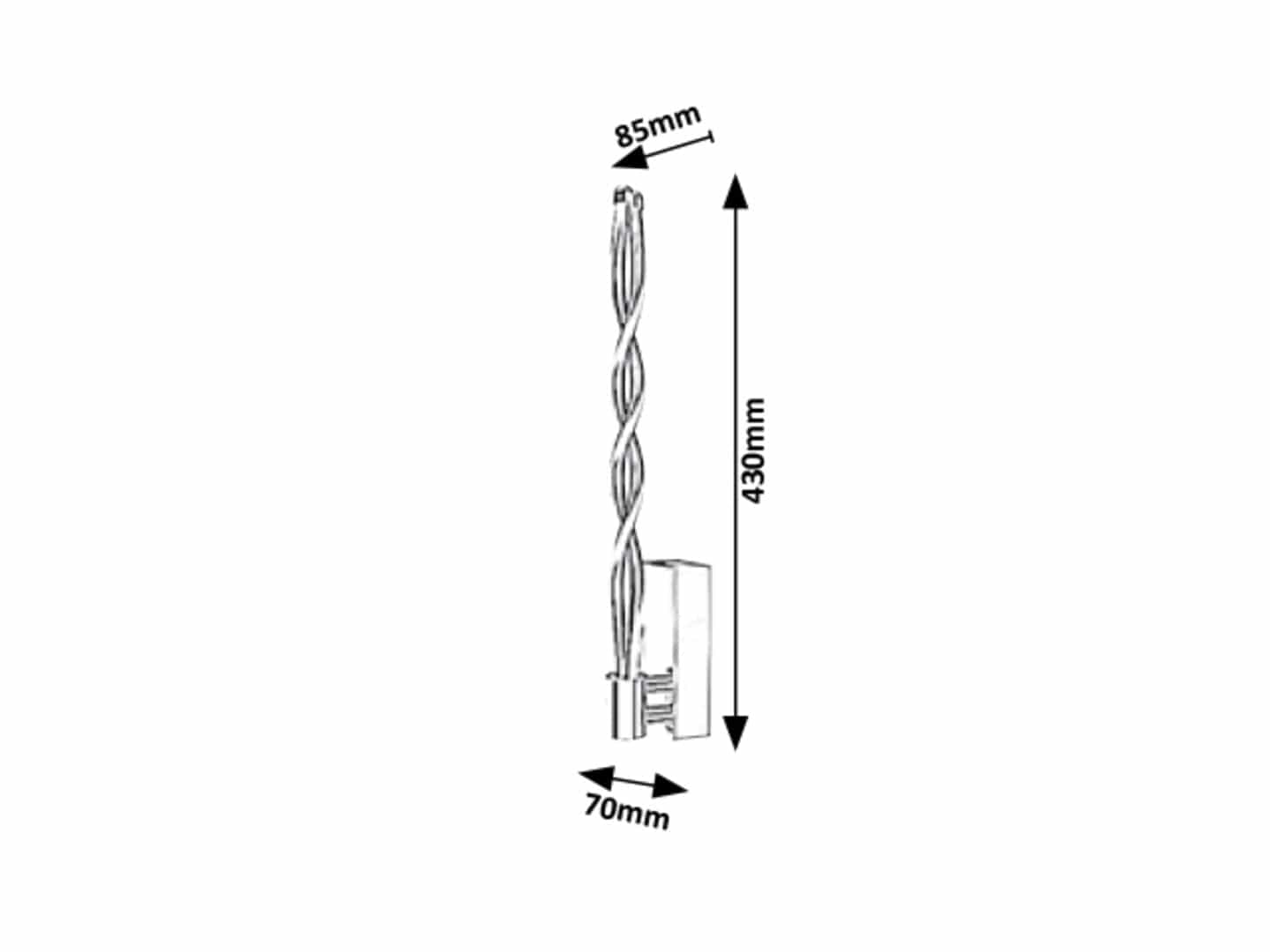 Lampada da parete Raina 5768 Cromo (3)