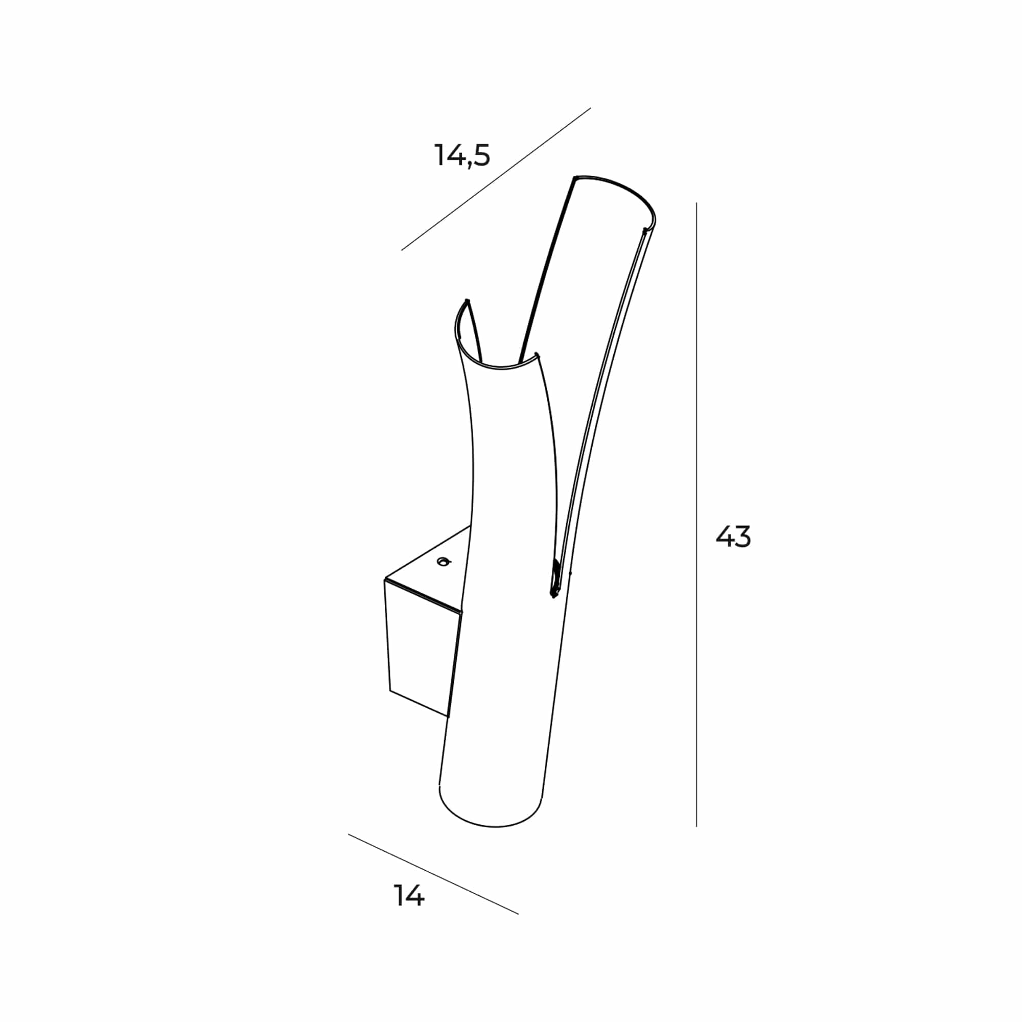 Lampada da parete Ramo W0324 Nero (1)