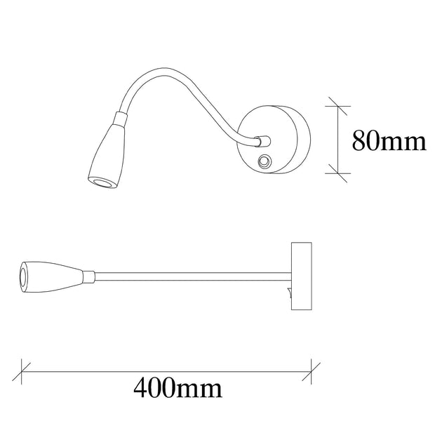 Asir Lampada da parete Reading 3247 Ottone