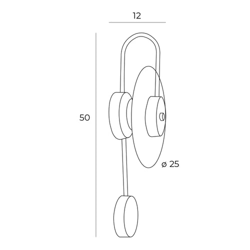 Maxlight Lampada da parete Retro W0328 Oro