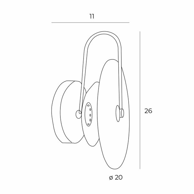 Maxlight Lampada da parete Retro W0329 Nero