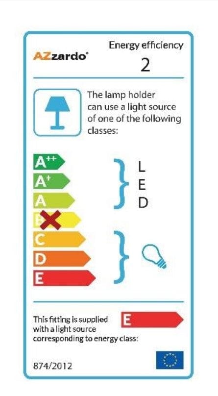 Azzarddo Lampada da parete Rubic 2 AZ0491 Cromo