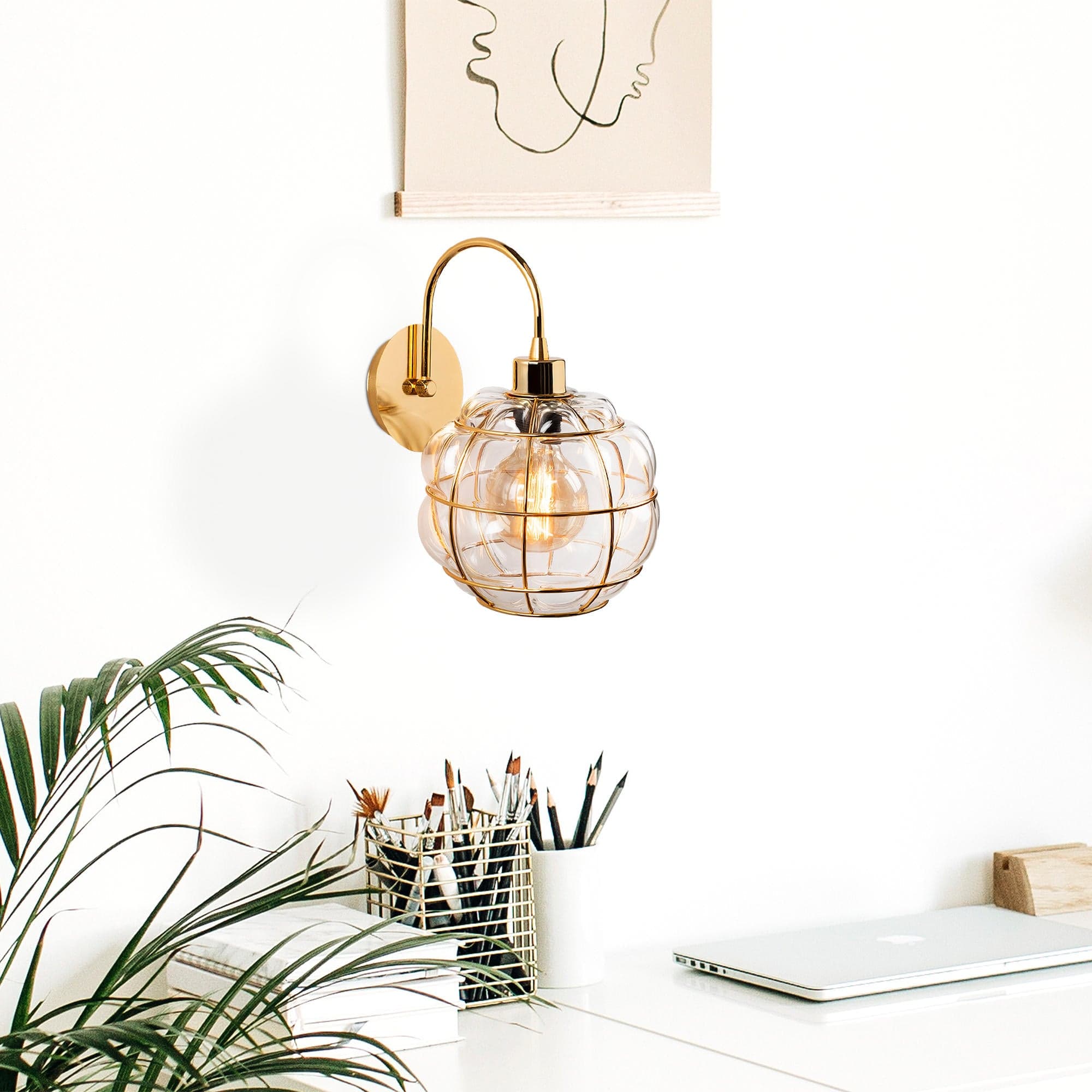 Asir Lampada da parete Safderun 402-A Oro