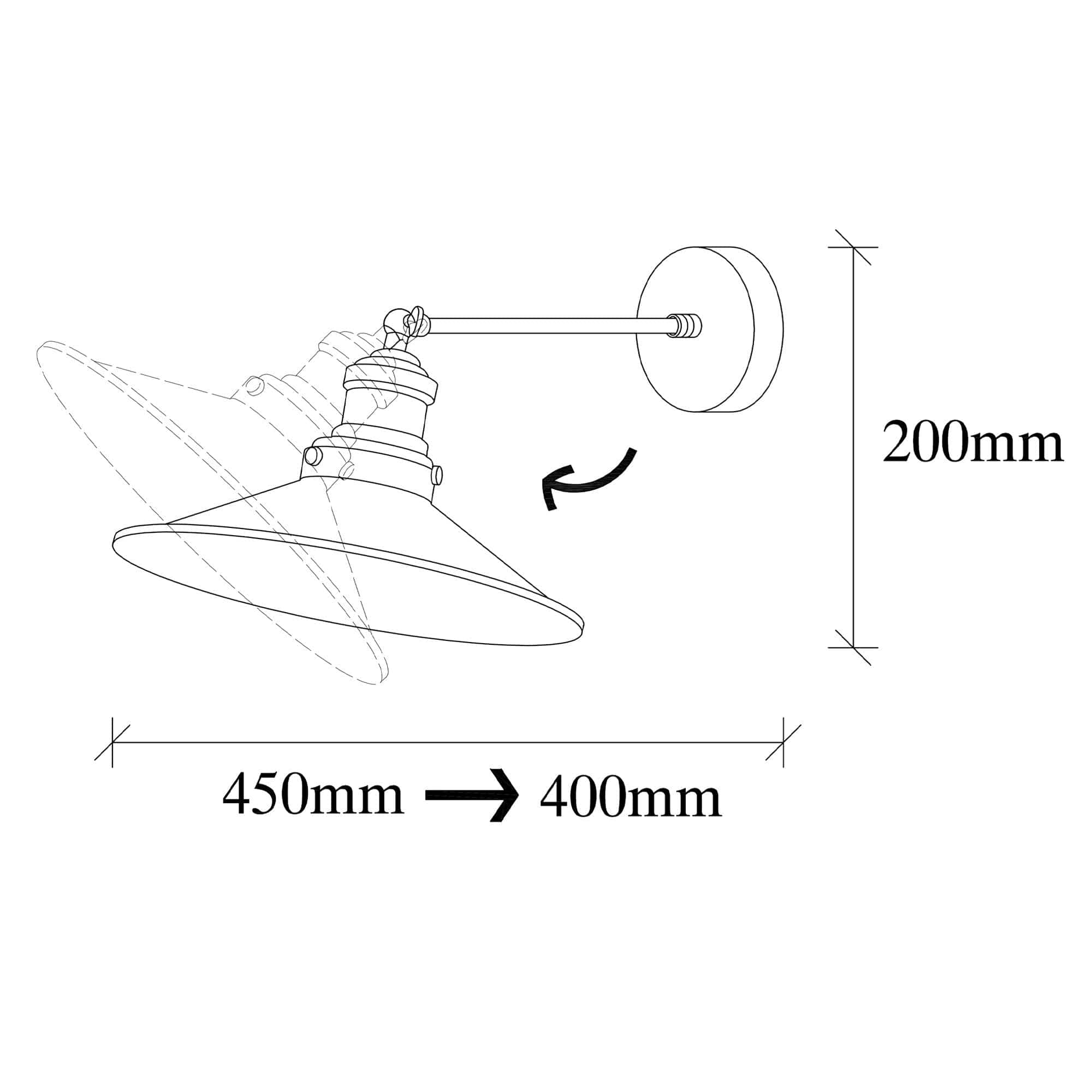 Asir Lampada da parete Saglam 3741 Nero