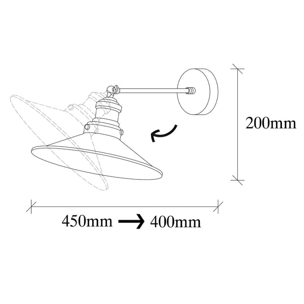 Asir Lampada da parete Saglam 3741 Nero