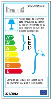 IdealLux Lampada da parete Sheraton AP2