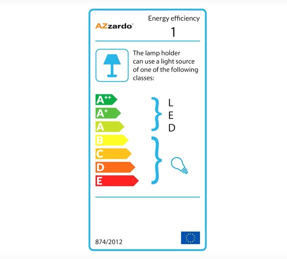 Azzarddo Lampada da parete Snake AZ1018 Nero