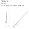Maxlight Lampada da parete Spider W0267 Nero
