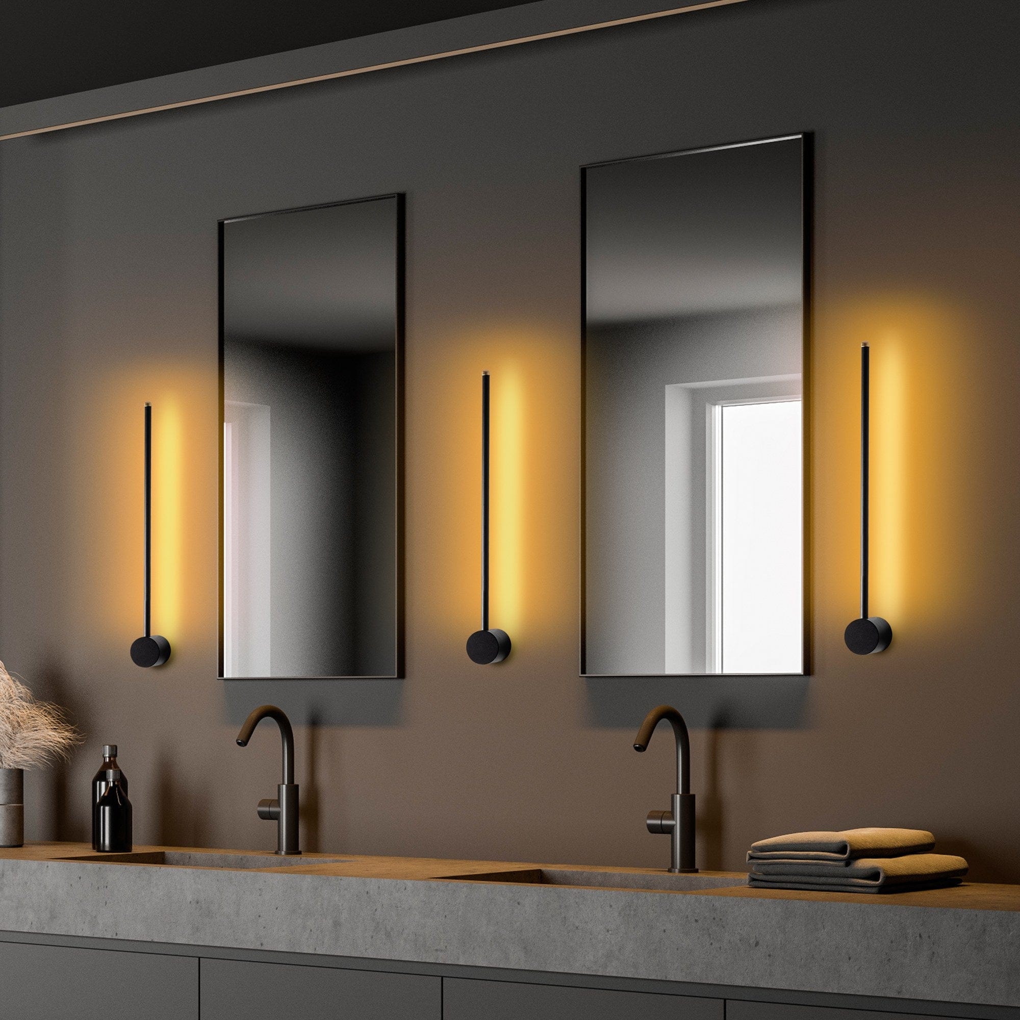 Asir Lampada da parete Sword 13480 Nero