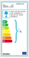 IdealLux Lampada da parete Tender AP2