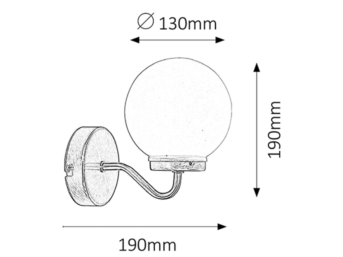 RabaLux Lampada da parete Togo 1302 Bianco