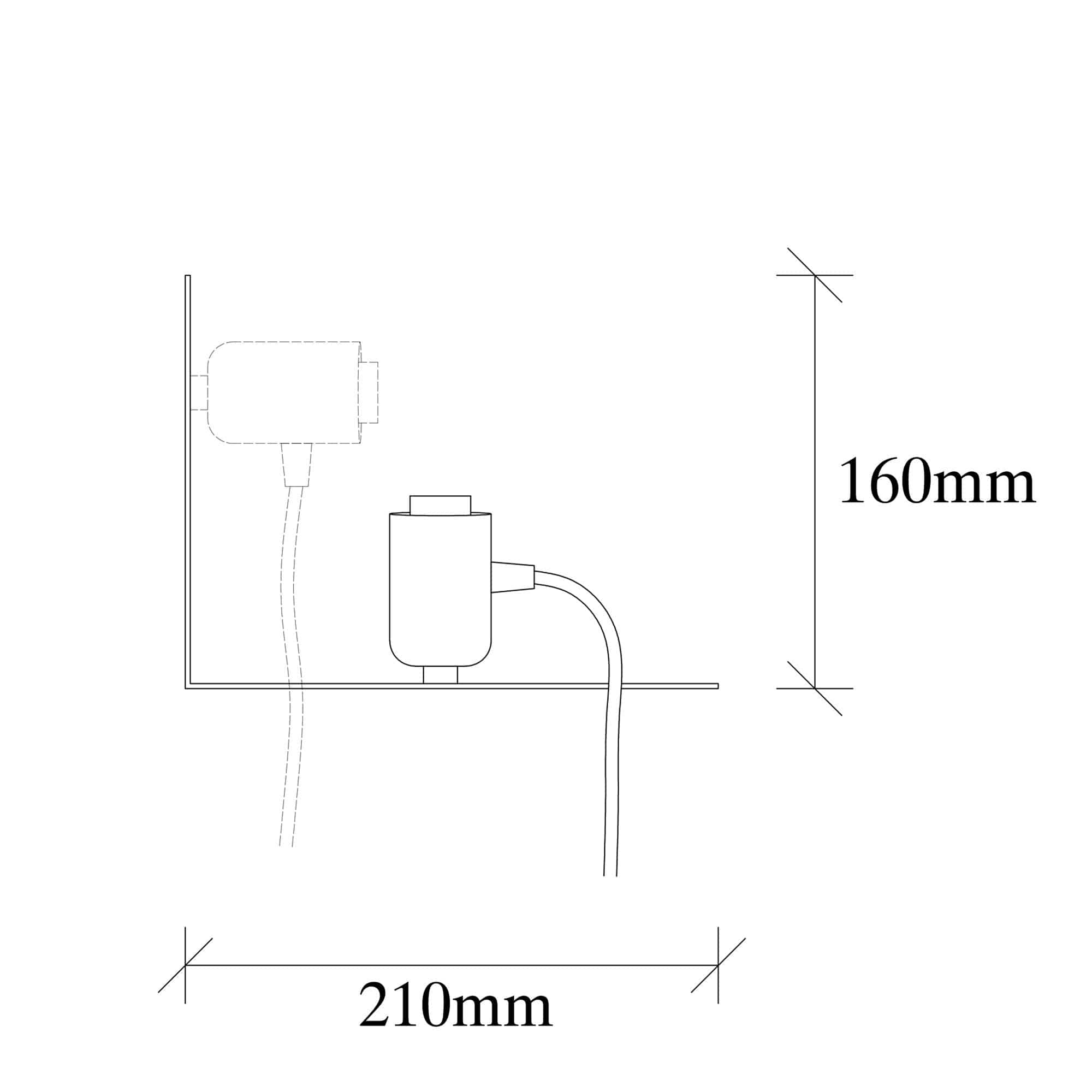 Asir Lampada da parete Tokyo 502-R Nero