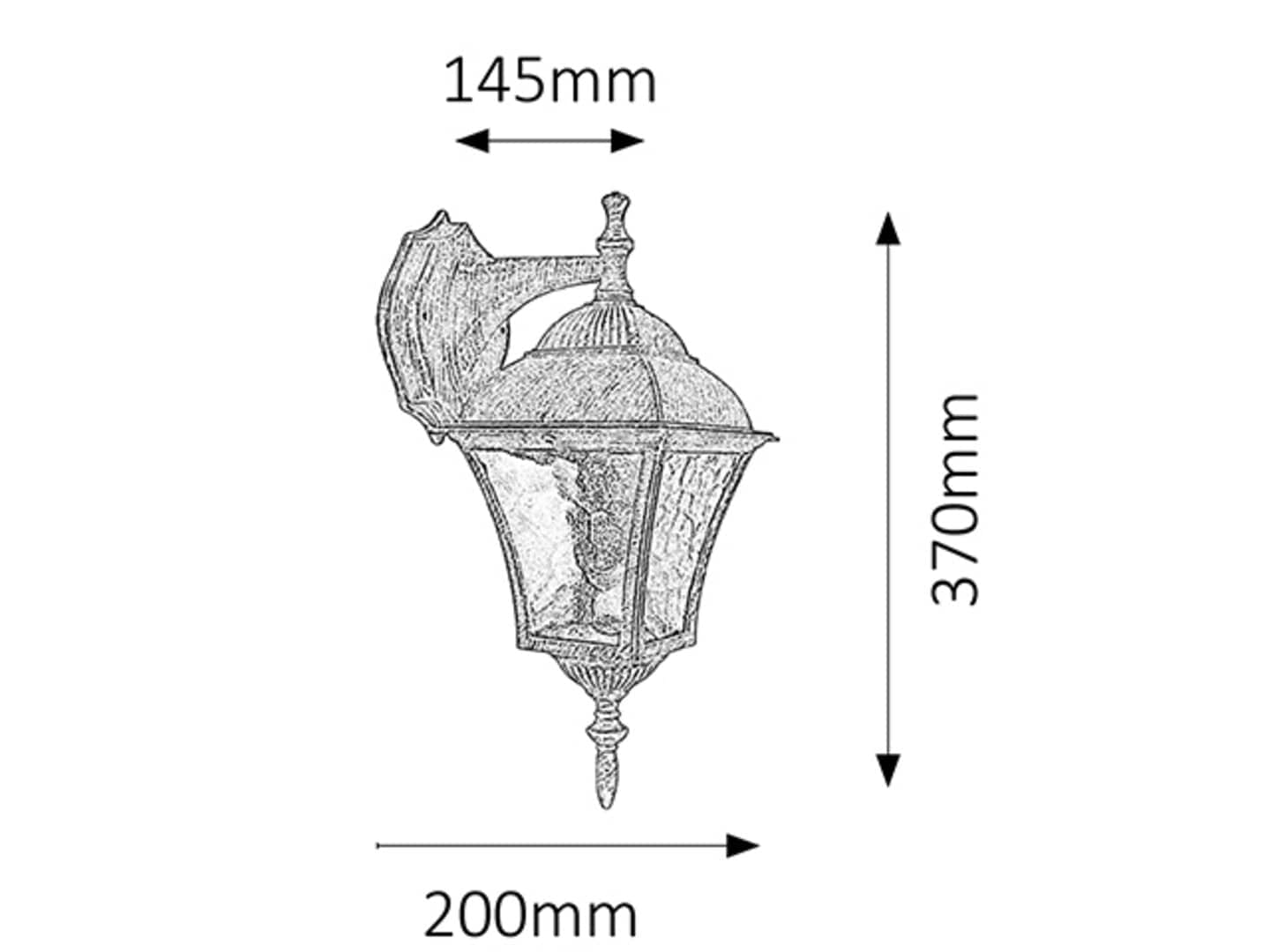 RabaLux Lampada da parete Toscana Down 8391 Ottone