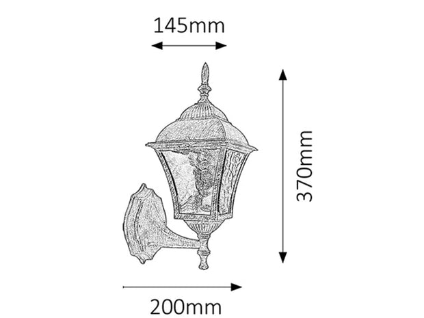 RabaLux Lampada da parete Toscana Up 8392 Ottone