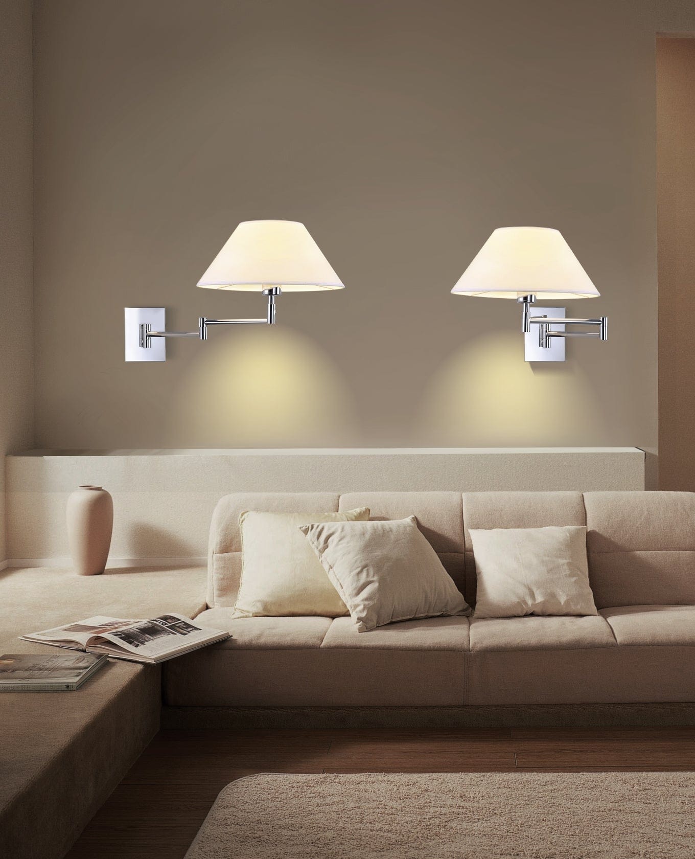 Azzarddo Lampada da parete Trapezio AZ1542 Bianco