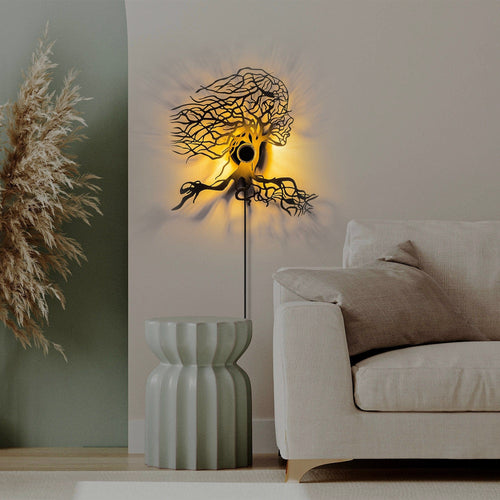 Asir Lampada da parete Tree Woman Nero