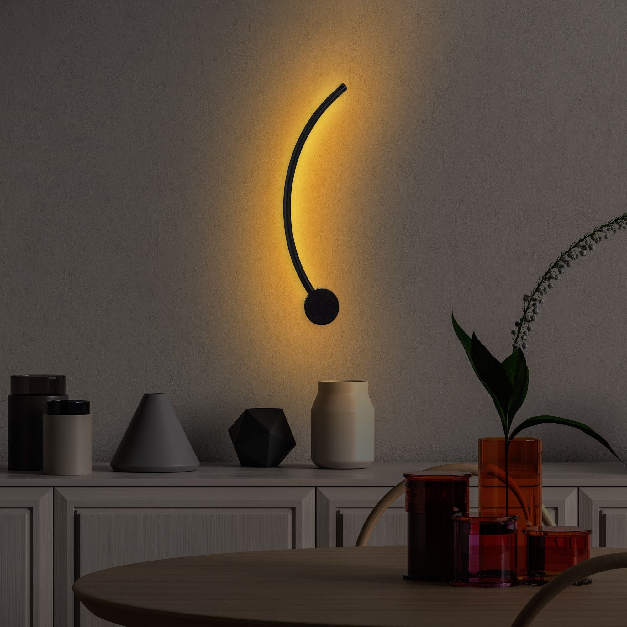 Asir Lampada da parete Uyan 13597 Nero