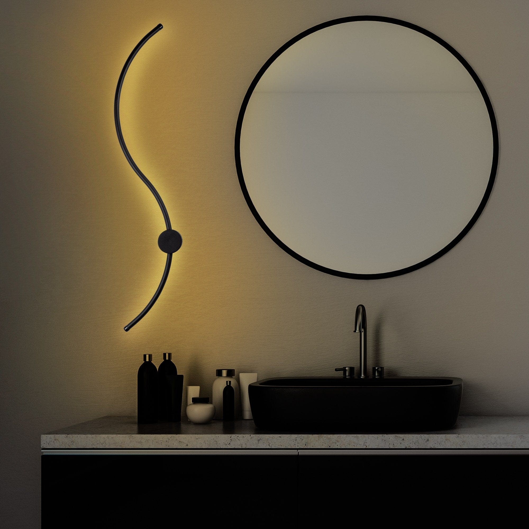 Asir Lampada da parete Uyan 13601 Nero