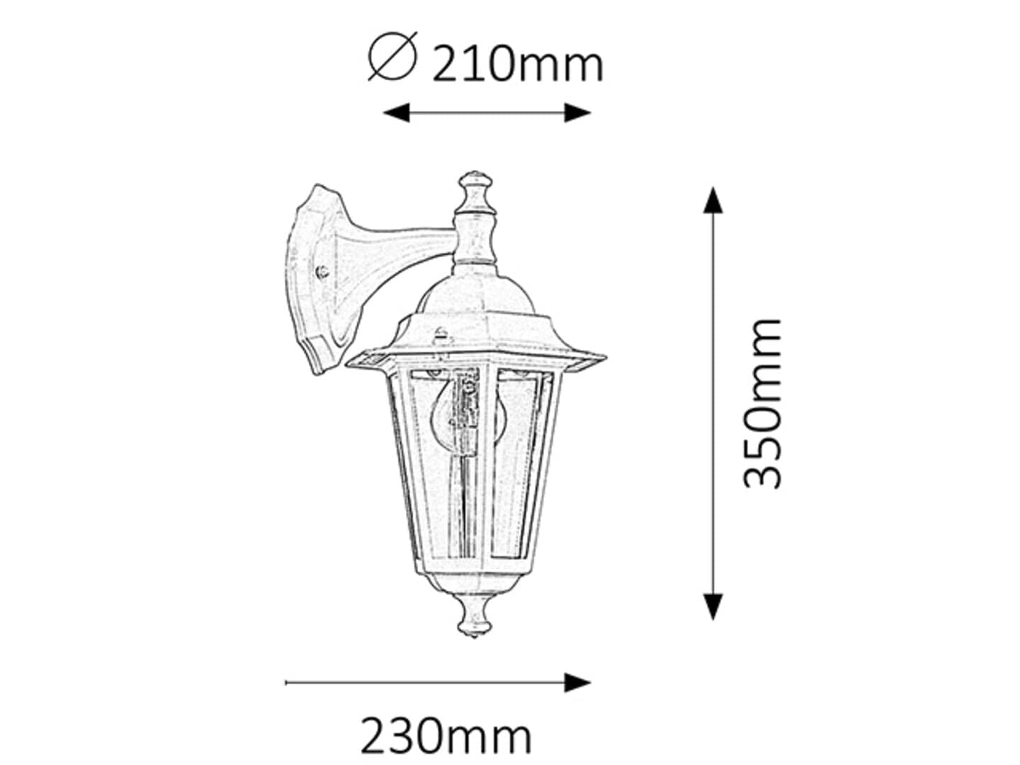 RabaLux Lampada da parete Velence Down 8201 Bianco