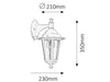 RabaLux Lampada da parete Velence Down 8201 Bianco