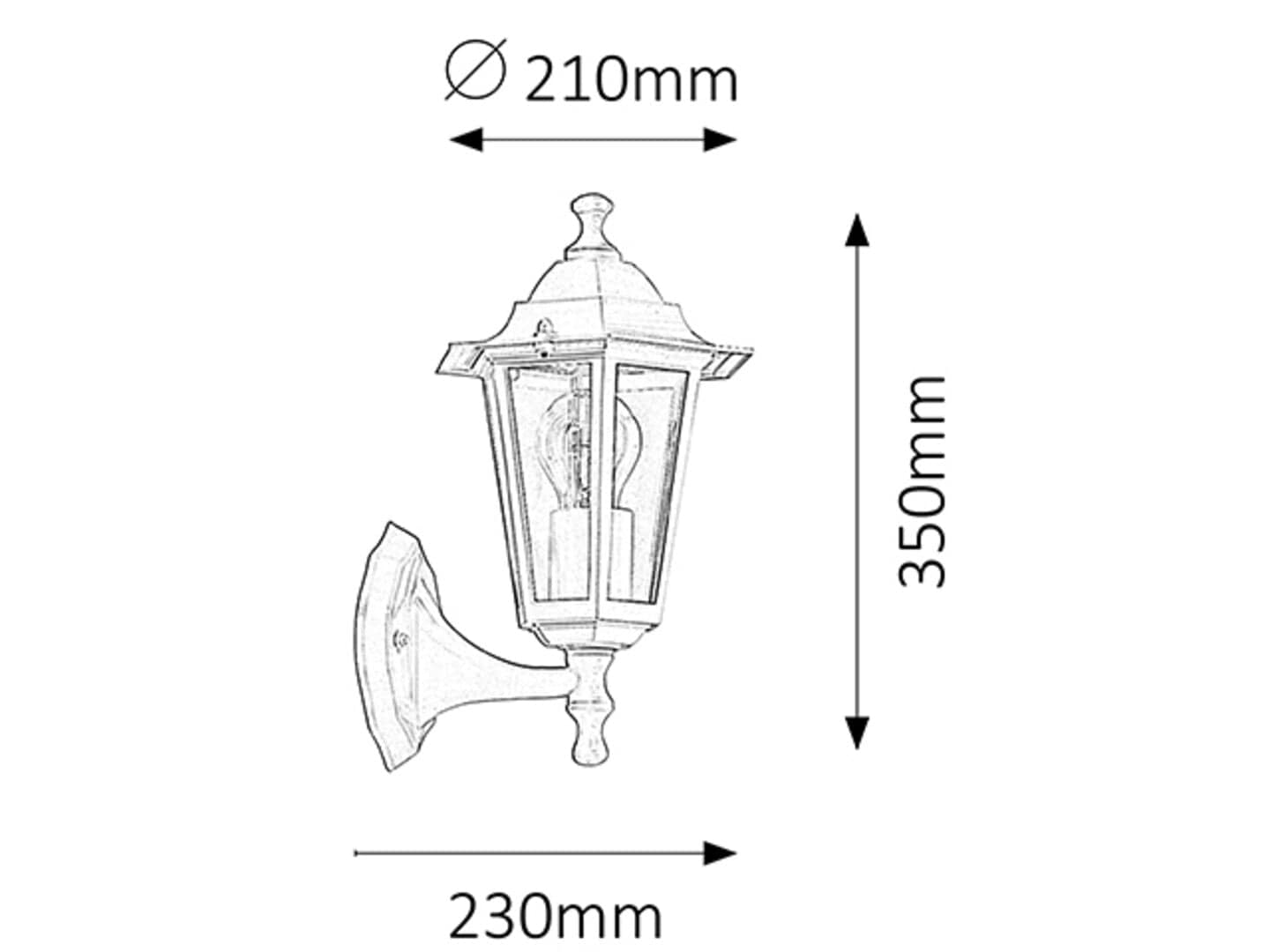 RabaLux Lampada da parete Velence Up 8203 Bianco
