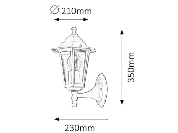 RabaLux Lampada da parete Velence Up 8204 Nero