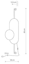 Nowodvorski Lampada da parete Wheel Lux I Nero