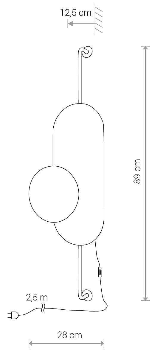 Nowodvorski Lampada da parete Wheel Lux I Nero