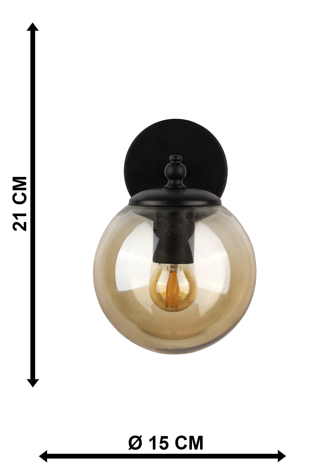 Oyo Lampada da parete Yagmur Nero