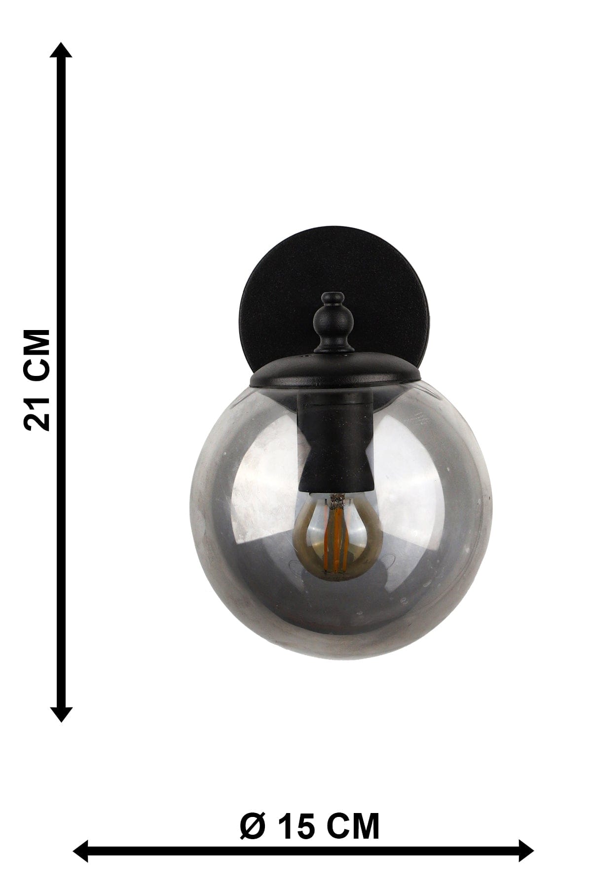 Oyo Lampada da parete Yagmur Nero