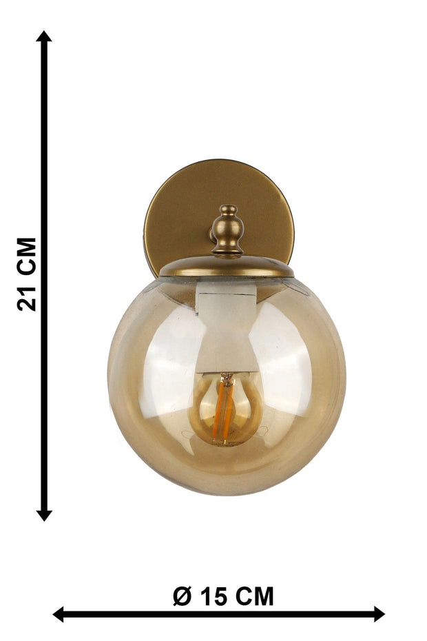 Oyo Lampada da parete Yagmur Ottone