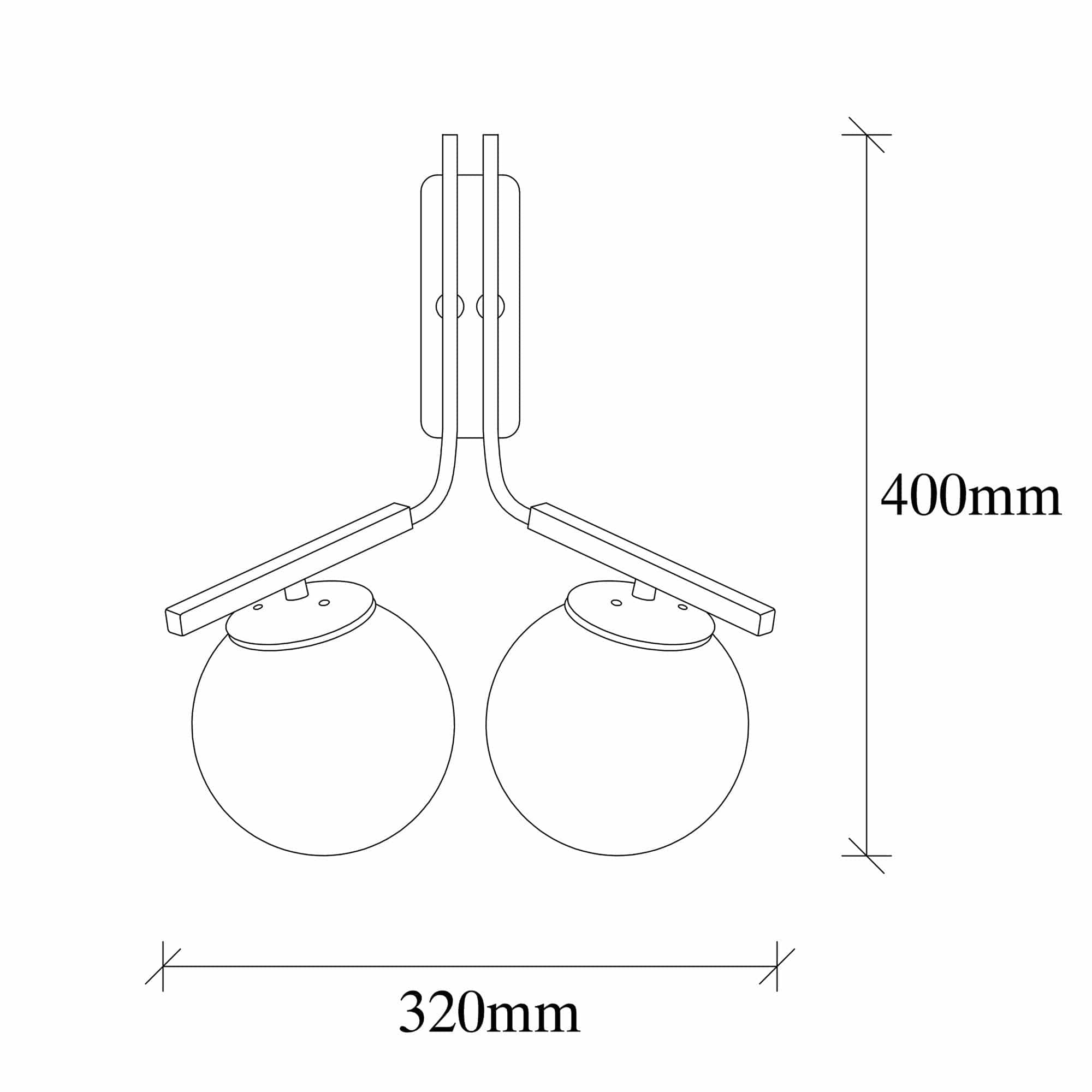 Asir Lampada da parete Yıldız 4016 Nero