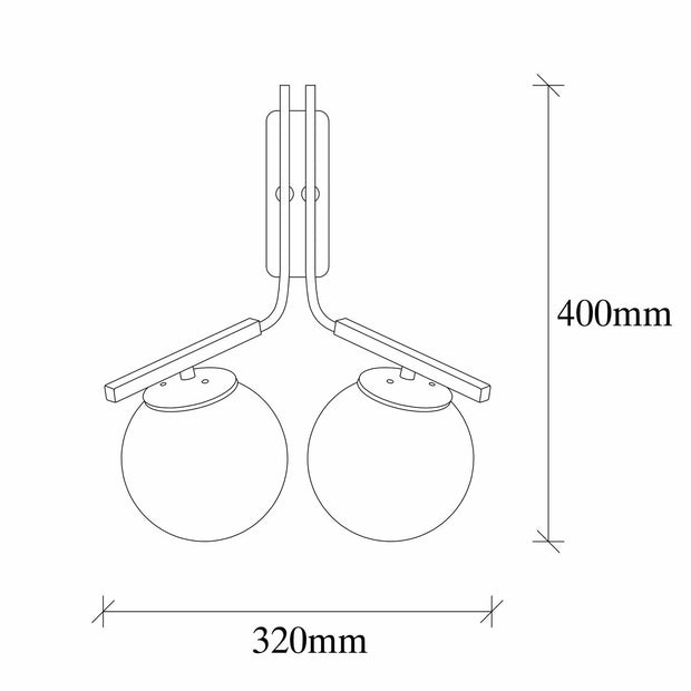 Asir Lampada da parete Yıldız 4016 Nero