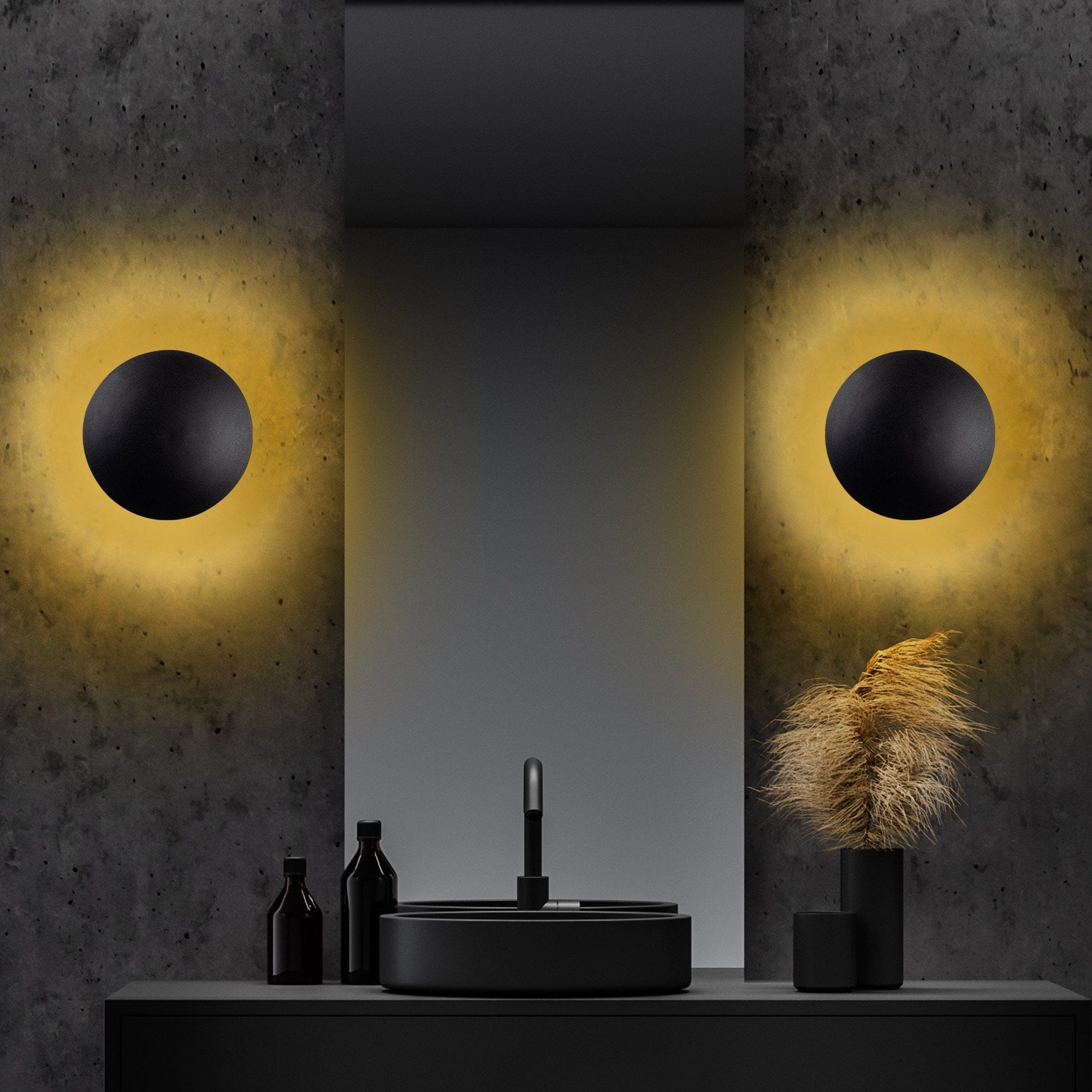 Asir Lampada da parete Yosma-13639 Nero