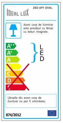 IdealLux Lampada da parete Zed AP1 Oval