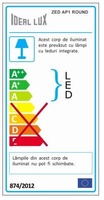 IdealLux Lampada da parete Zed AP1 Round