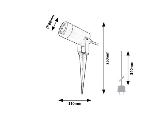 RabaLux Lampada da soffitto Krobia 7814 Nero