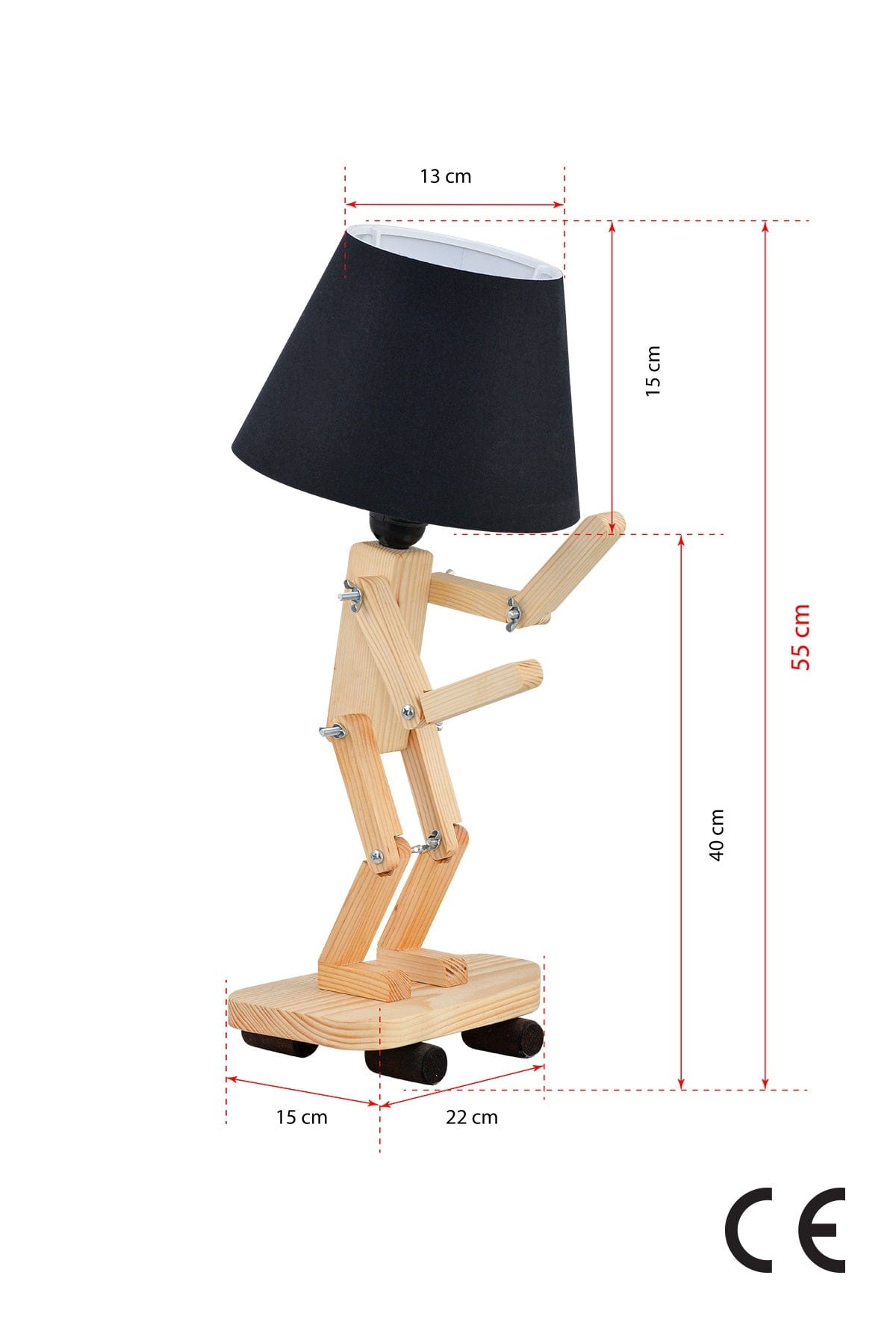 Oyo Lampada da tavalo Adam Nero