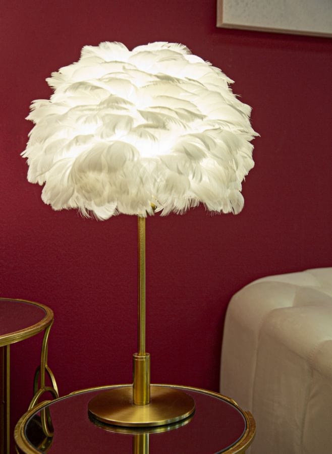 Mauro Ferretti Lampada da tavalo Ball Feather Oro