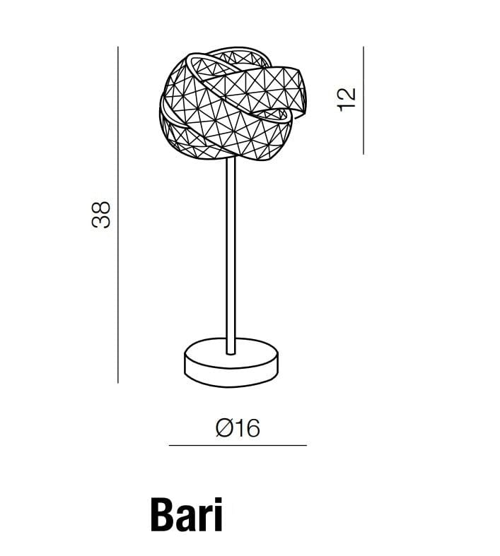 Azzarddo Lampada da tavalo Bari AZ2106 Cromo