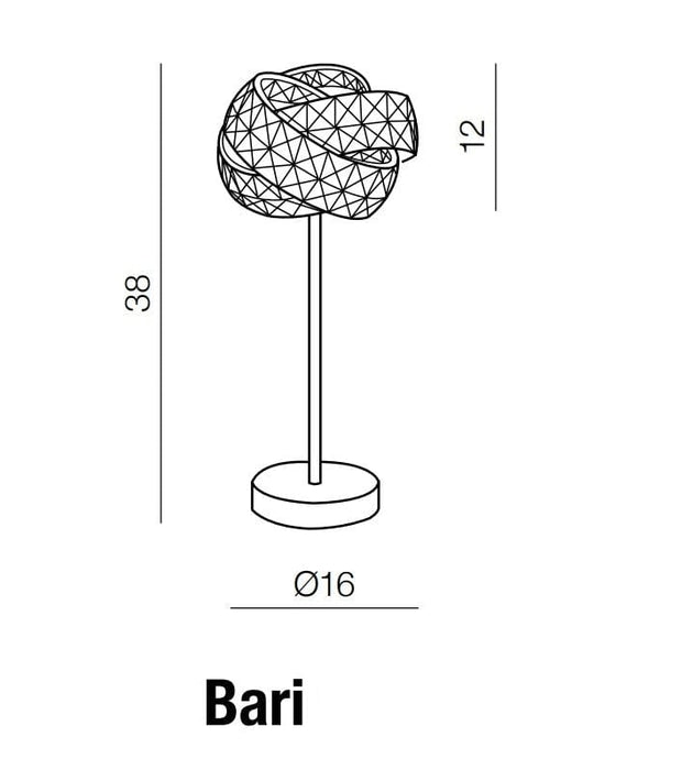 Azzarddo Lampada da tavalo Bari AZ2106 Cromo