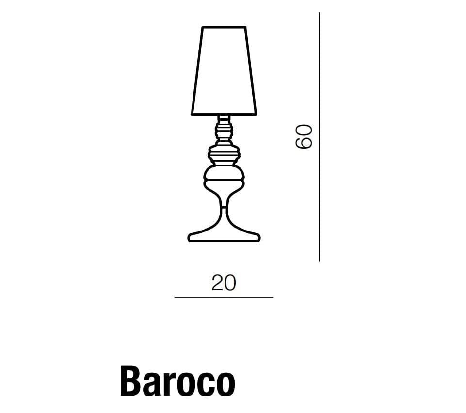 Azzarddo Lampada da tavalo Baroco AZ2162 Nero