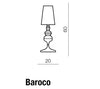 Azzarddo Lampada da tavalo Baroco AZ2162 Nero