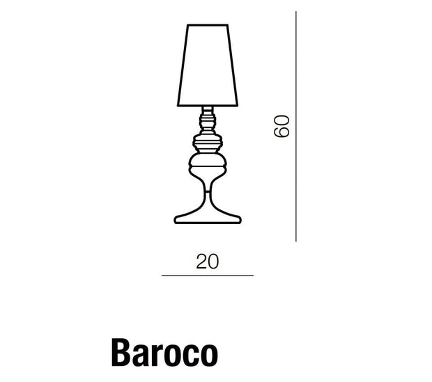 Azzarddo Lampada da tavalo Baroco AZ2162 Nero