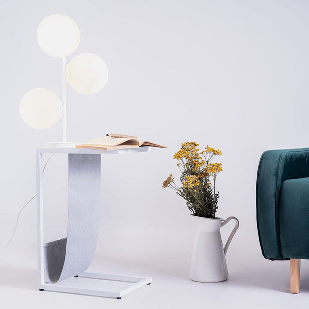 Customform Lampada da tavalo Bobler Bianco