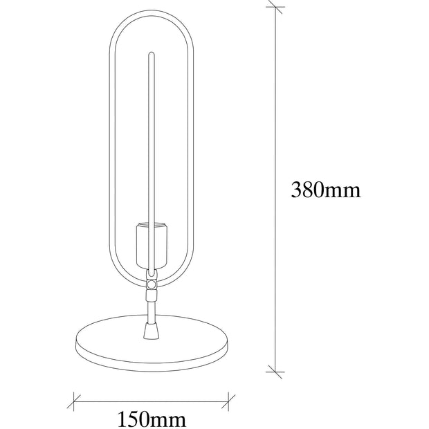Asir Lampada da tavalo Cerco 5071 Nero